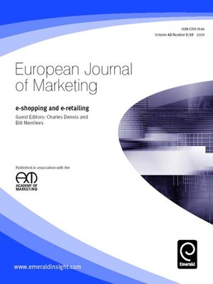 cover image of European Journal of Marketing, Volume 43, Issue 9 & 10